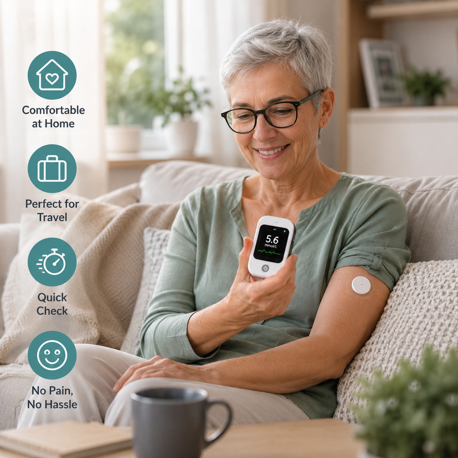 Your blood sugar read in 5 seconds by an intelligent laser skin sensor